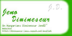 jeno diminescur business card